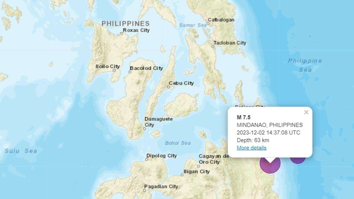 7.5 Richter earthquake in the Philippines!