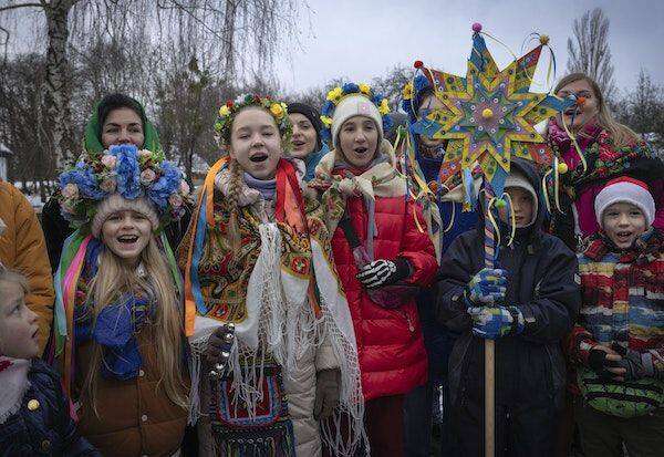 Christmas celebration in Ukraine after 100 years yesterday